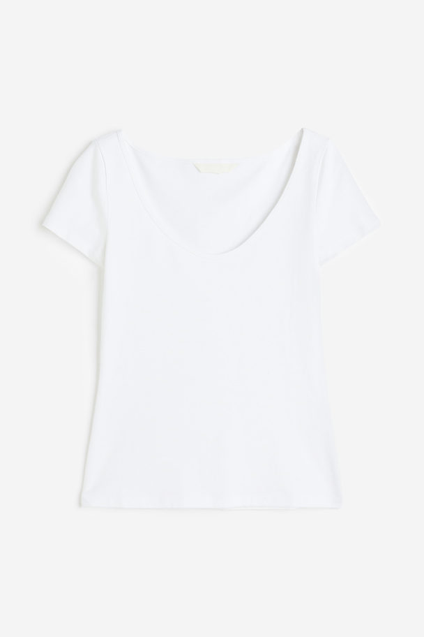 H&M Fitted T-shirt White