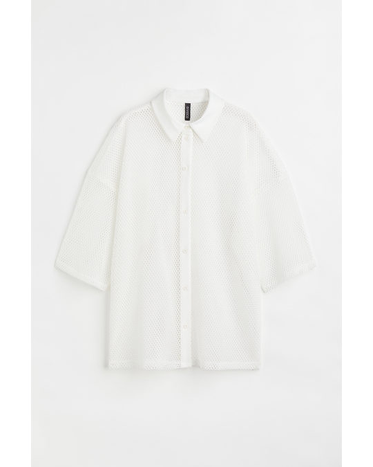 H&M Mesh Shirt White