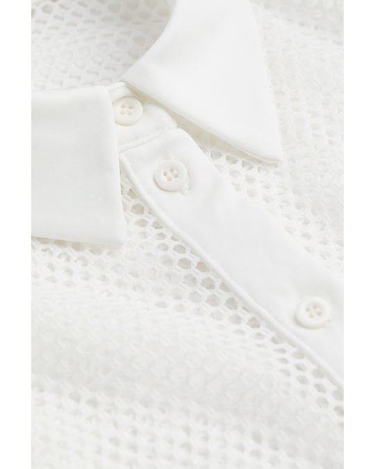 H&M Mesh Shirt White