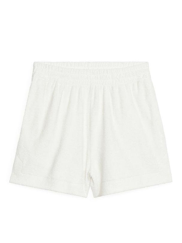 ARKET Towelling Shorts Off White