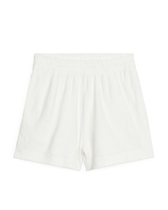 Arket Towelling Shorts Off White
