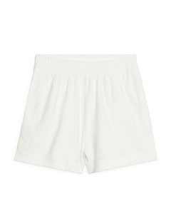 Towelling Shorts Off White