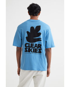 Relaxed Fit Cotton T-shirt Blue/clear Skies