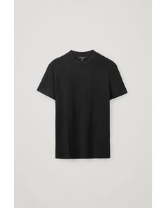 Slim-fit Mock Neck T-shirt Black
