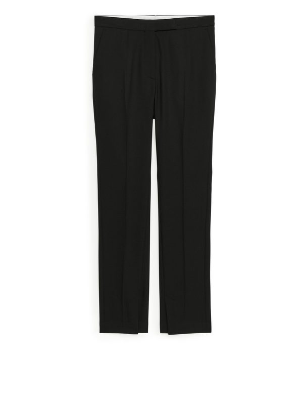 Arket Tailored Slim-fit Wool Trousers Black