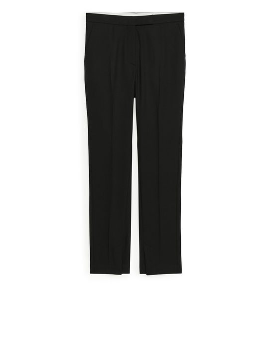 Arket Tailored Slim-fit Wool Trousers Black