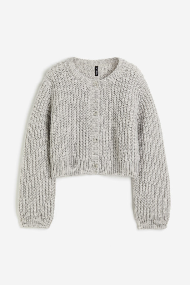 H&M Knitted Cardigan Light Grey