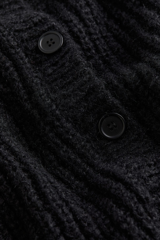 H&M Knitted Cardigan Black