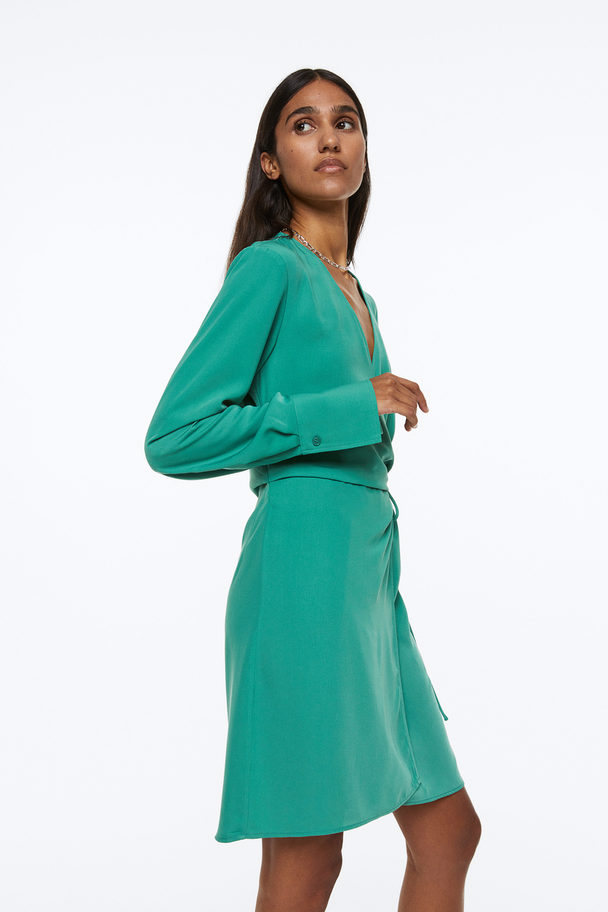 H&M Wrap Dress Green