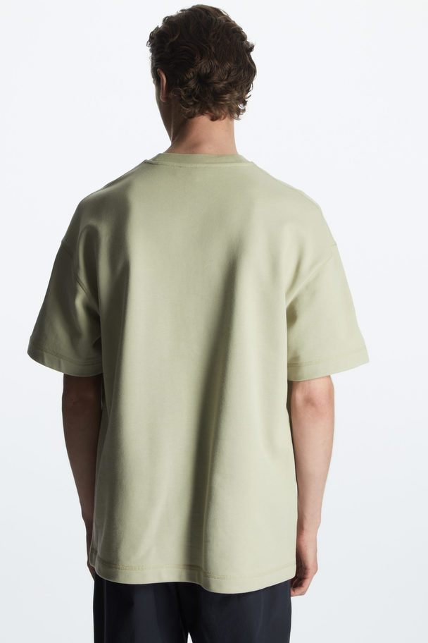 COS Oversized-fit Sweat T-shirt Light Green