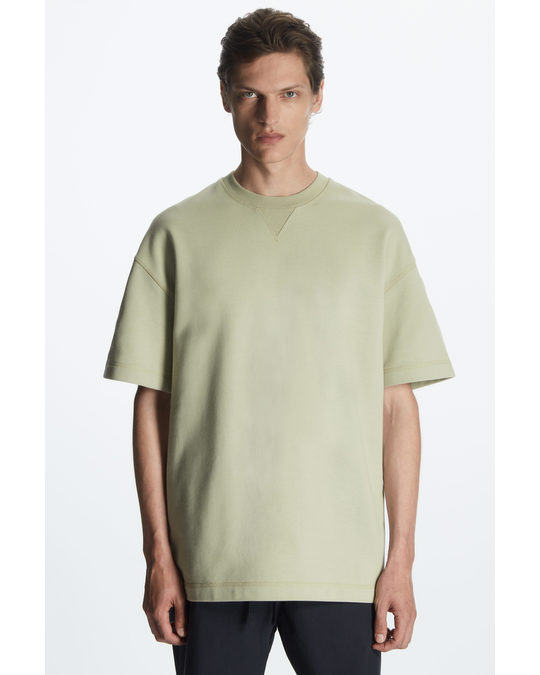 COS Oversized-fit Sweat T-shirt Light Green