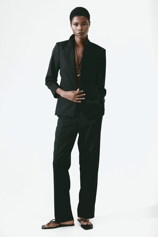 H&M Slim Trousers Black