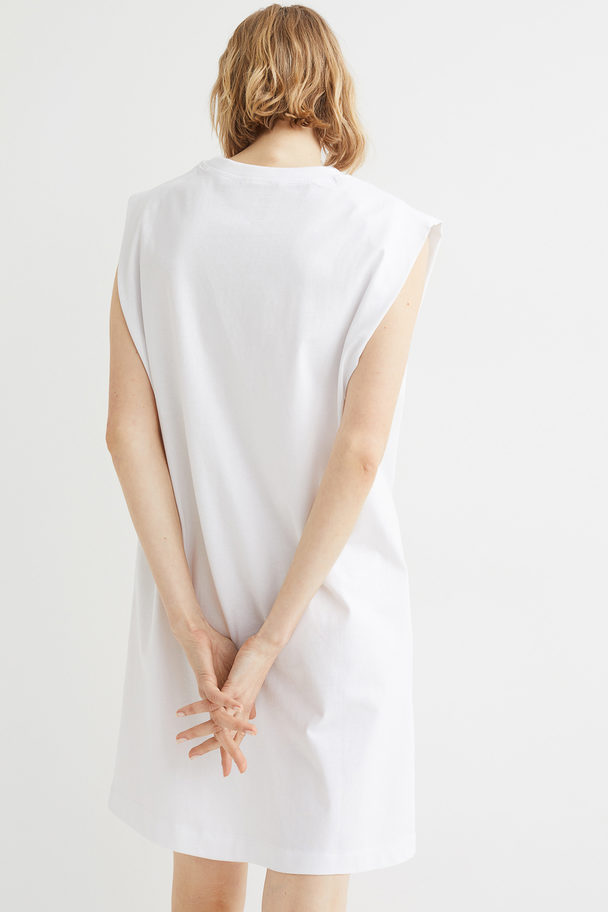 H&M Sleeveless Jersey Dress White