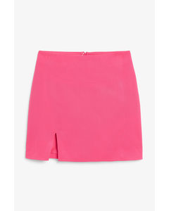 Fitted A-line Mini Skirt Hot Pink