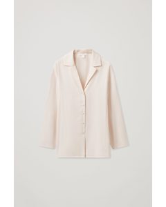 Relaxed Camp Collar Shirt Off-white