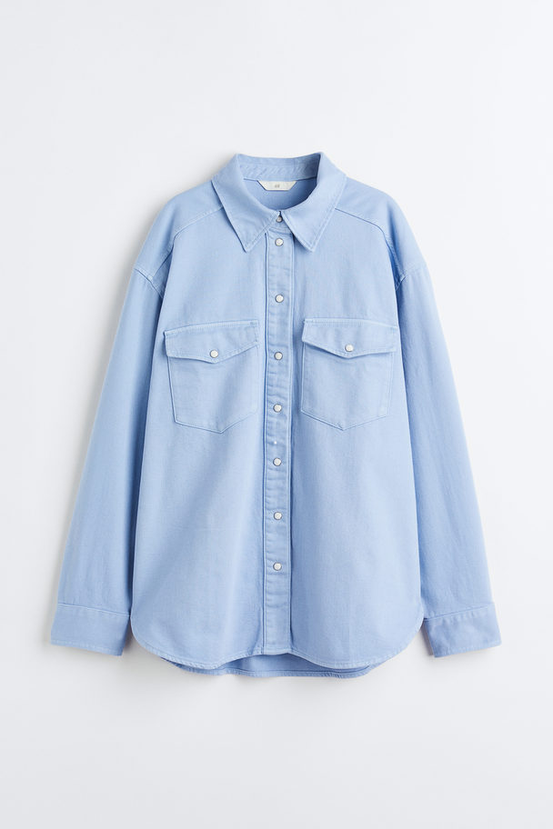 H&M Denim Shirt Light Blue