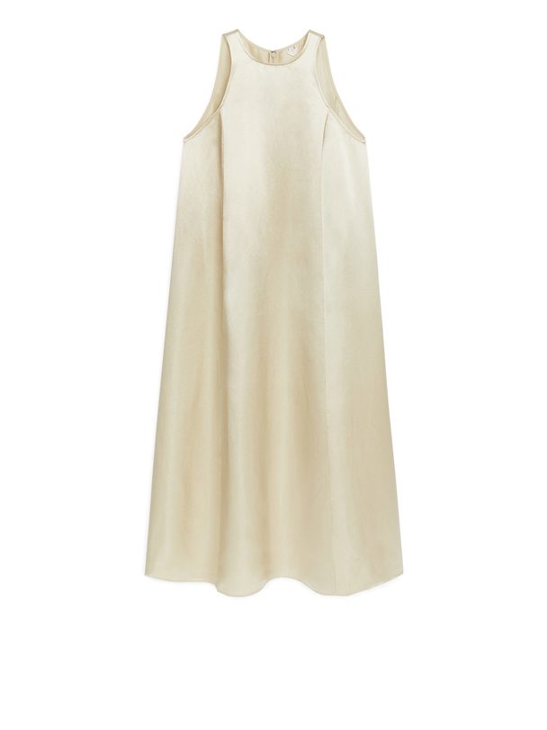 ARKET Satin Slip Dress Off-white