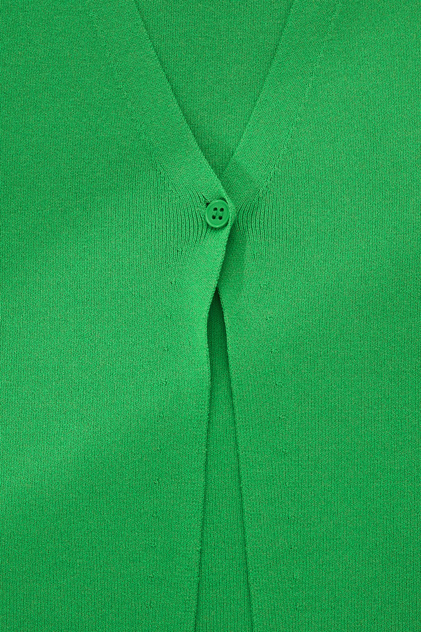 COS Minimalistisk Croppad V-ringad Kofta Klargrön