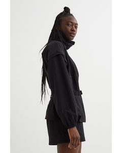 Detachable Sleeve Jacket Black