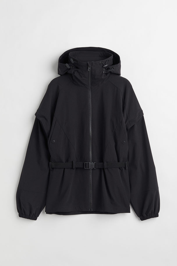 H&M Detachable Sleeve Jacket Black