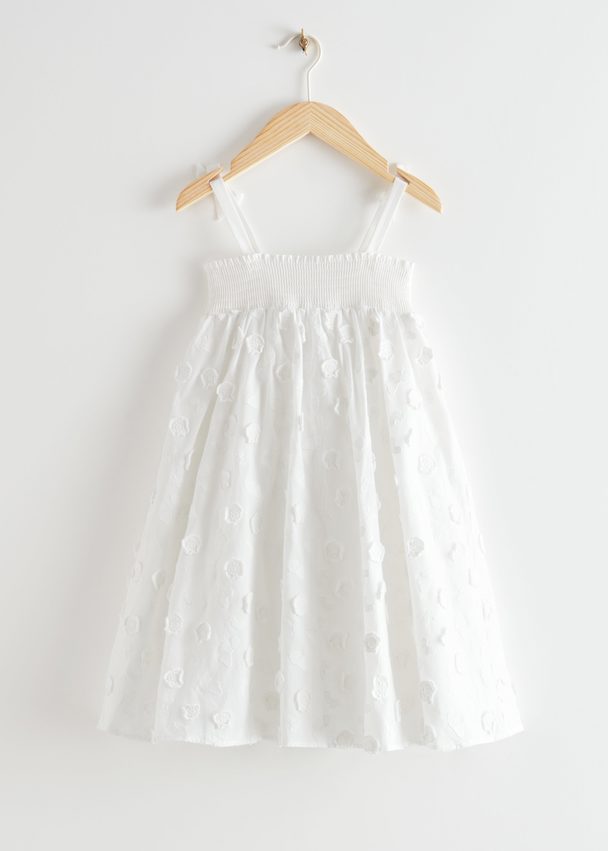 & Other Stories Kids Floral Embroidery Dress White