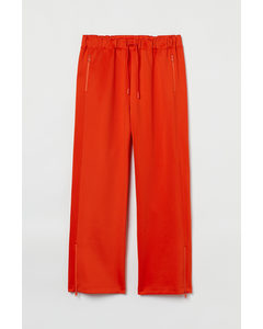 H&m+ Zip-detail Track Pants Orange-red