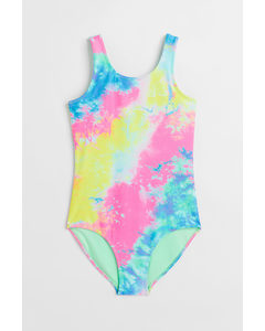 Patterned Swimsuit Pink/tie-dye