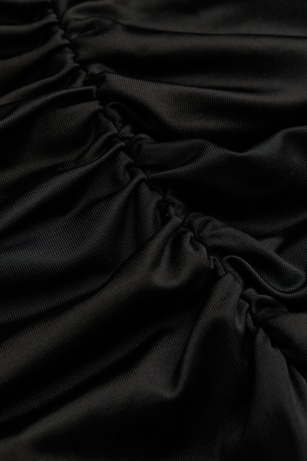H&M Draped Jersey Dress Black