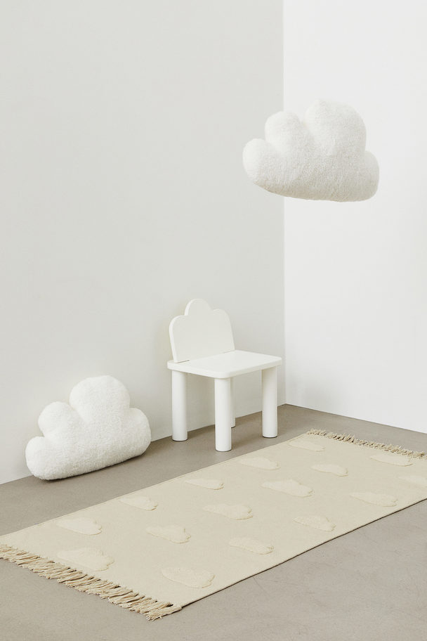 H&M HOME Tufted-pattern Cotton Rug Natural White