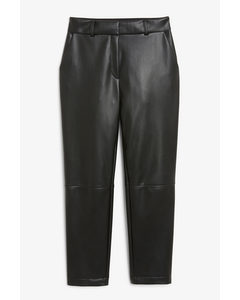 Faux Leather Trousers Black