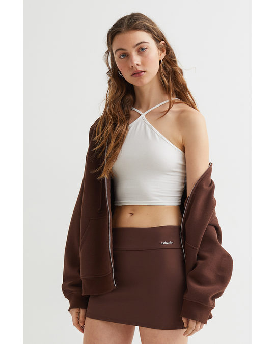 H&M Mini Skirt Dark Brown