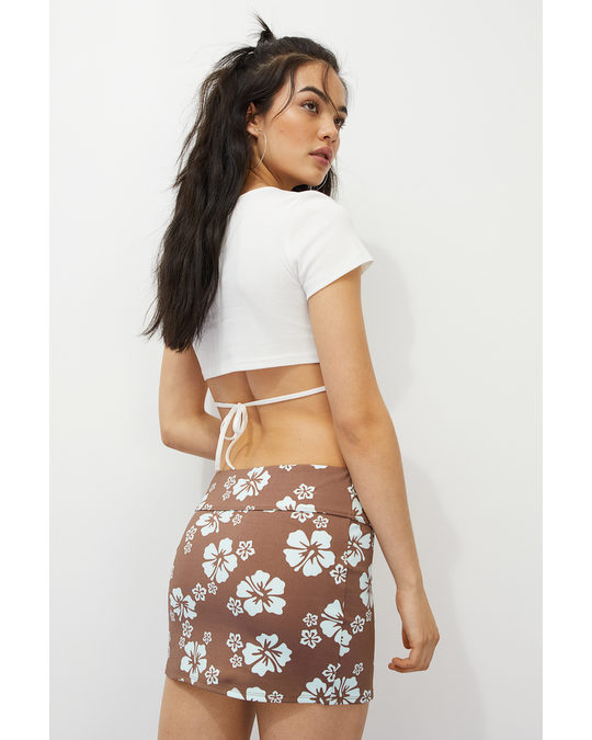 H&M Mini Skirt Brown/floral