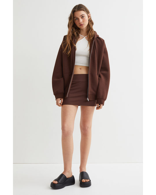 H&M Mini Skirt Dark Brown