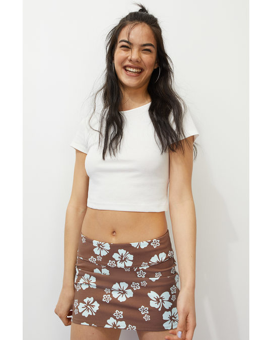 H&M Mini Skirt Brown/floral