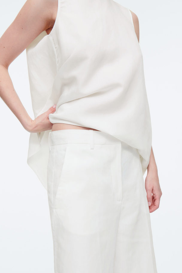 COS Tailored Knee-length Shorts White