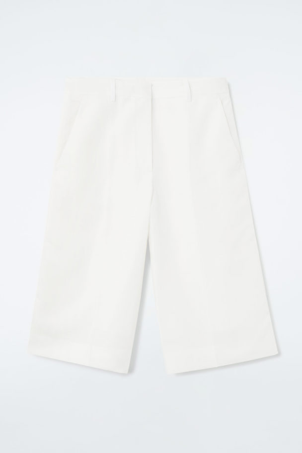 COS Tailored Knee-length Shorts White