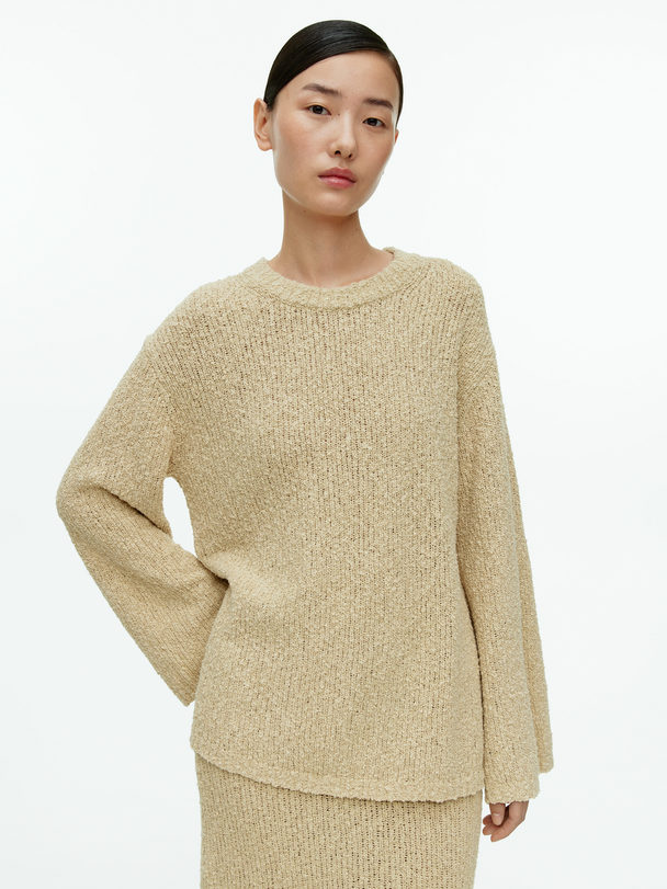 ARKET Hulstrikket Sweater Beige
