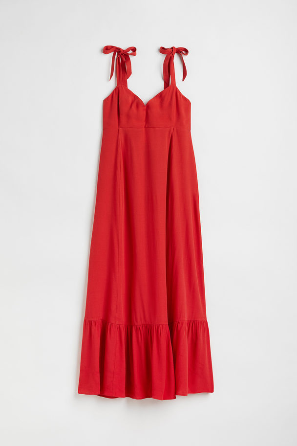 H&M MAMA Crêpe-Kleid Rot
