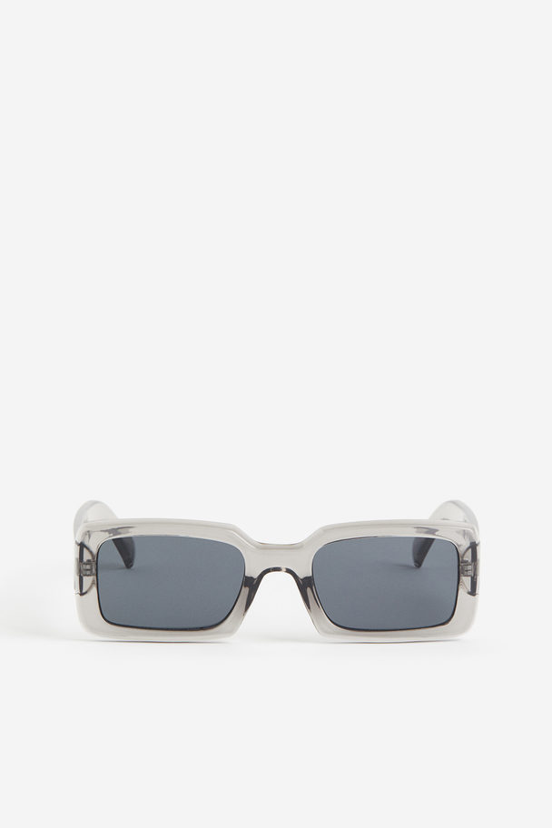 H&M Rechteckige Sonnenbrille Grau