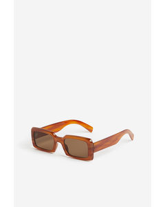 Rectangular Sunglasses Brown