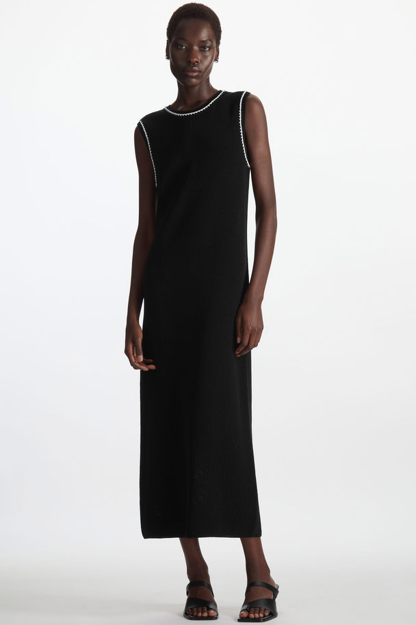 COS Knitted Midi Dress Black