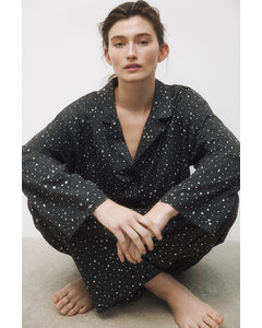 Pyjama Met Dessin Donkergrijs/sterren