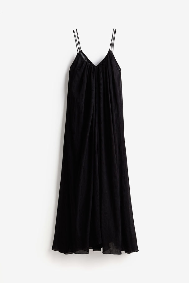 H&M Maxikleid aus Baumwolle Schwarz