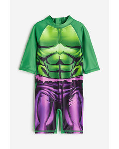 Surfanzug mit UPF 50 Grün/Hulk
