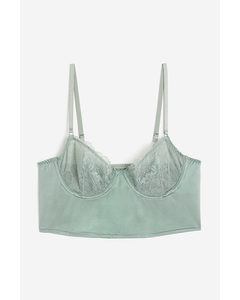 Bralette I Blonde Uden Vattering Lysegrøn