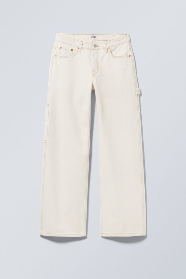 Weekday Young Workwear Jeans White