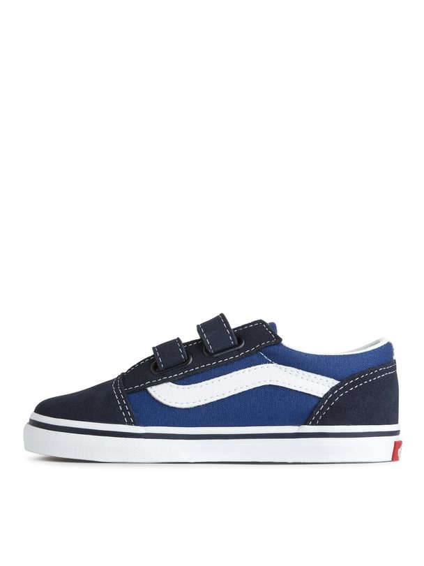 Vans Vans Toddler Old Skool Hook And Loop Trainers Dark Blue/white