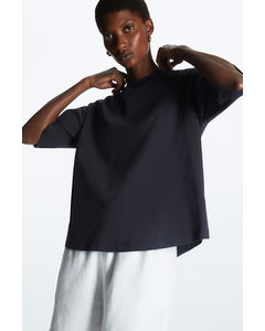 Relaxed-fit A-line T-shirt Navy