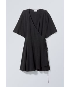 Kimberly Linen Mix Dress Black