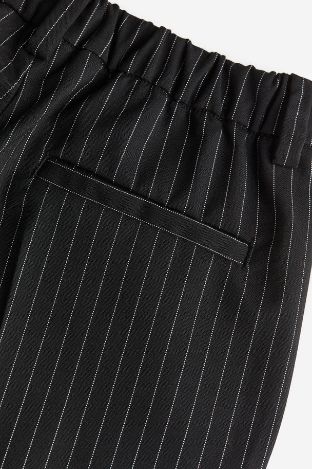 H&M Pantalon Zwart/krijtstrepen